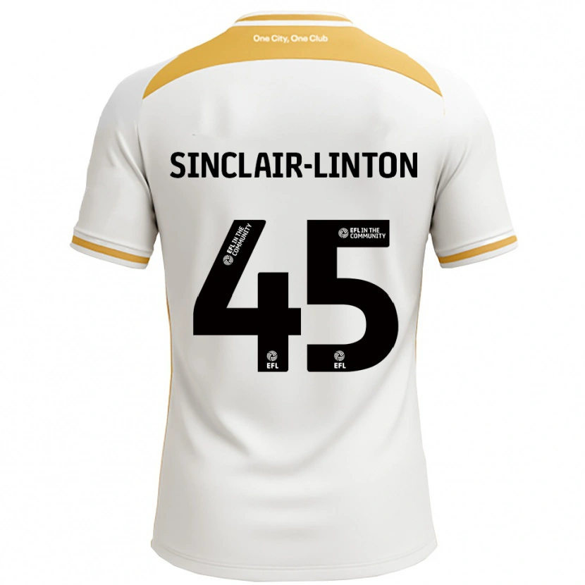 Danxen Dámské Kobe Sinclair-Linton #45 Bílá Zlatá Domů Hráčské Dresy 2025/26 Dres