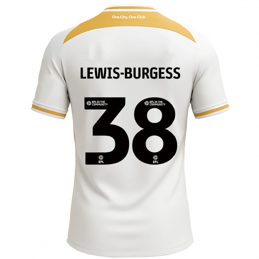 Danxen Dámské Keon Lewis-Burgess #38 Bílá Zlatá Domů Hráčské Dresy 2025/26 Dres