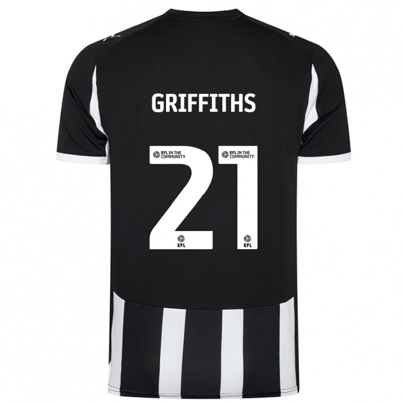 Danxen Dámské Harry Griffiths #21 Černá Bílá Domů Hráčské Dresy 2025/26 Dres