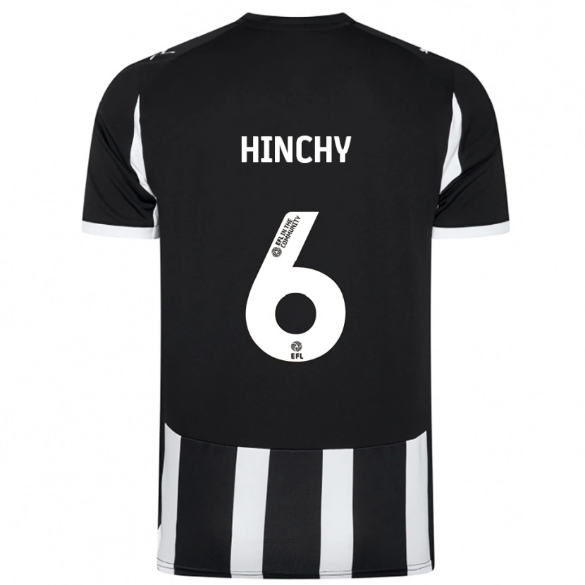 Danxen Dámské Jack Hinchy #6 Černá Bílá Domů Hráčské Dresy 2025/26 Dres