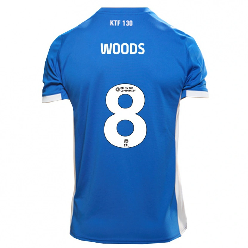 Danxen Dámské Ryan Woods #8 Modrá Bílá Domů Hráčské Dresy 2025/26 Dres