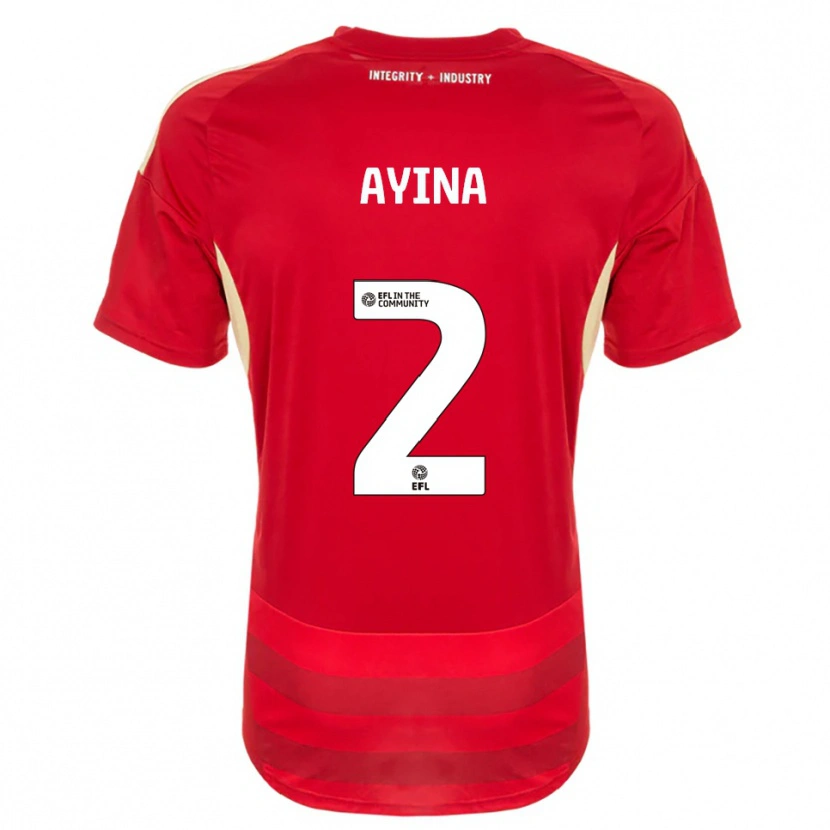 Danxen Dámské Loick Ayina #2 Červená Bílá Domů Hráčské Dresy 2025/26 Dres