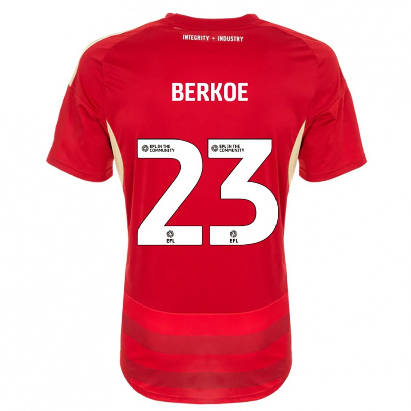 Danxen Dámské Kevin Berkoe #23 Červená Bílá Domů Hráčské Dresy 2025/26 Dres