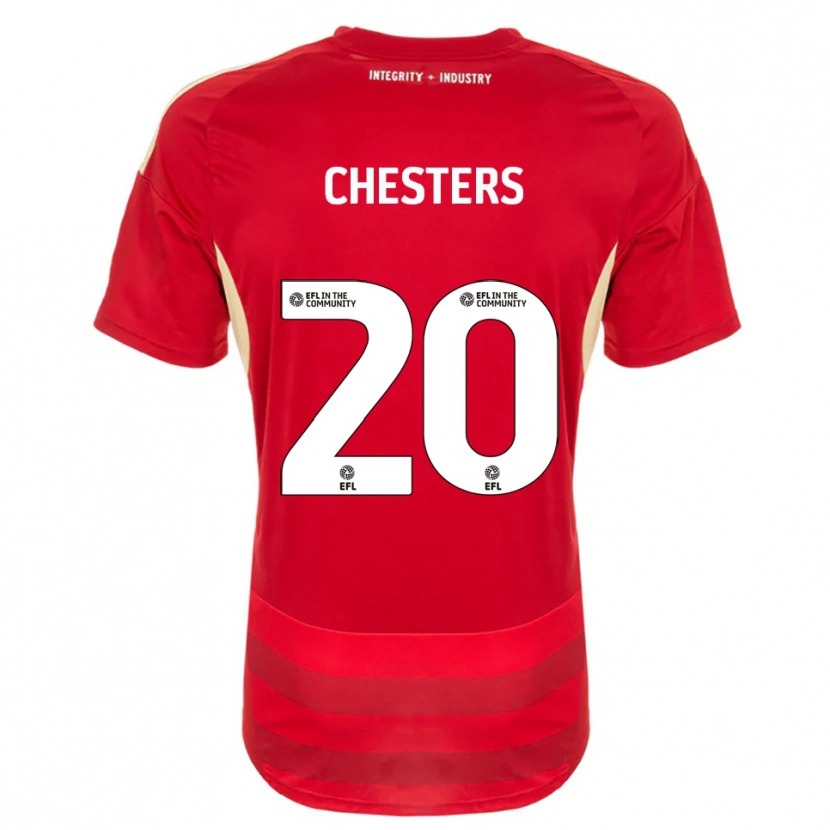 Danxen Dámské Dan Chesters #20 Červená Bílá Domů Hráčské Dresy 2025/26 Dres