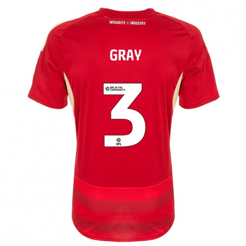Danxen Dámské Rebecca Gray #3 Červená Bílá Domů Hráčské Dresy 2025/26 Dres