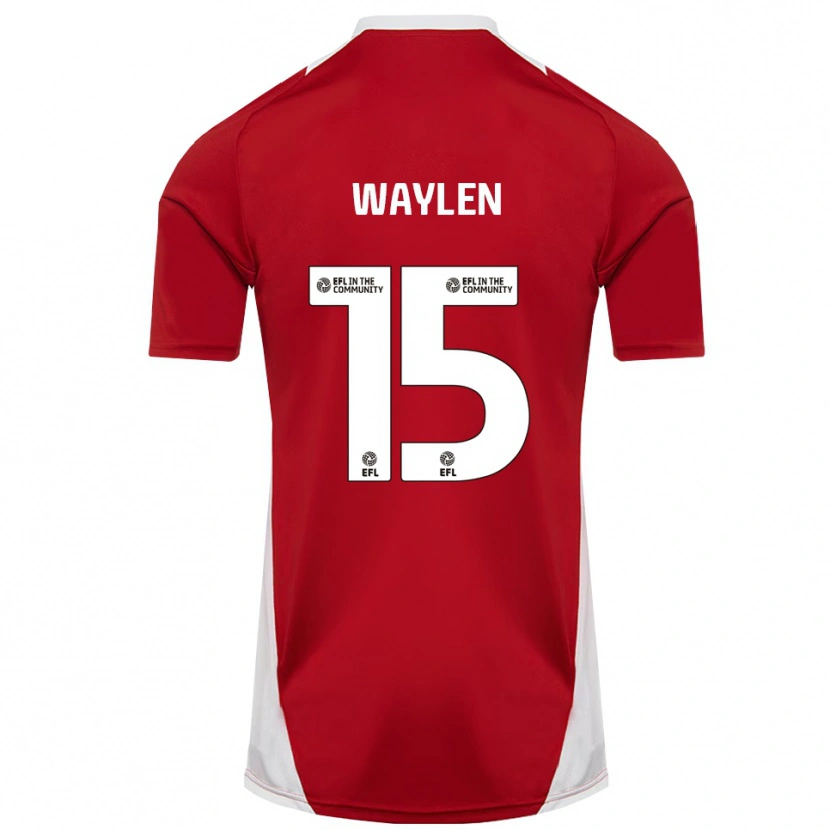 Danxen Dámské Libby Waylen #15 Červená Bílá Zlatá Domů Hráčské Dresy 2025/26 Dres