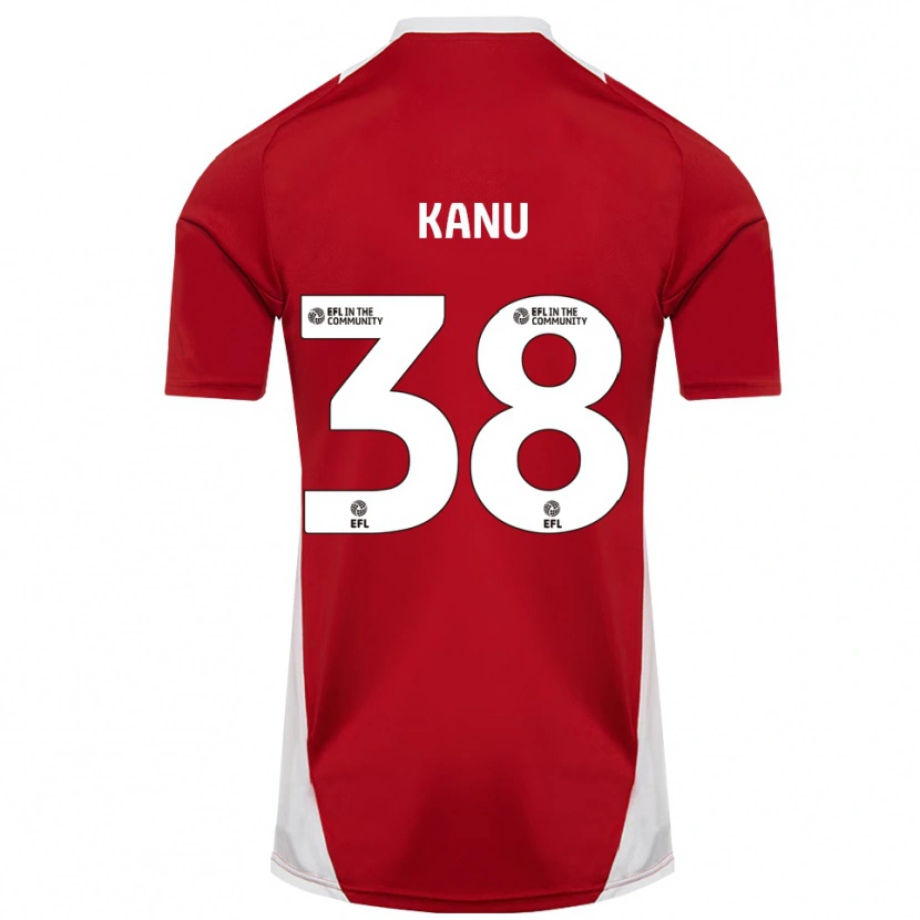 Danxen Dámské Abu Kanu #38 Červená Bílá Zlatá Domů Hráčské Dresy 2025/26 Dres