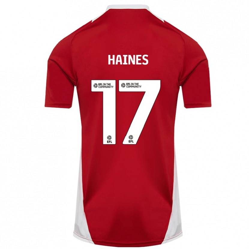 Danxen Dámské Elise Haines #17 Červená Bílá Zlatá Domů Hráčské Dresy 2025/26 Dres