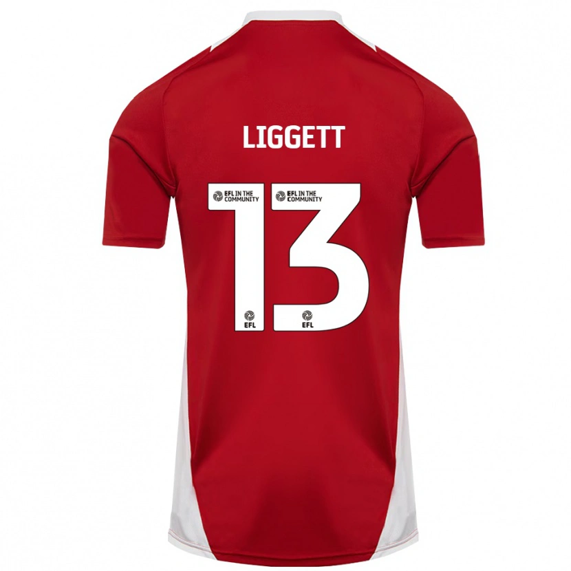 Danxen Dámské Lacy Liggett #13 Červená Bílá Zlatá Domů Hráčské Dresy 2025/26 Dres