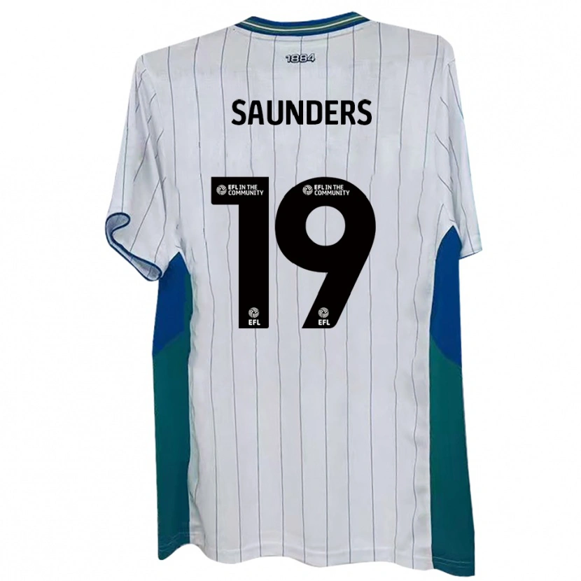 Danxen Dámské Harvey Saunders #19 Bílá Zelená Modrá Domů Hráčské Dresy 2025/26 Dres