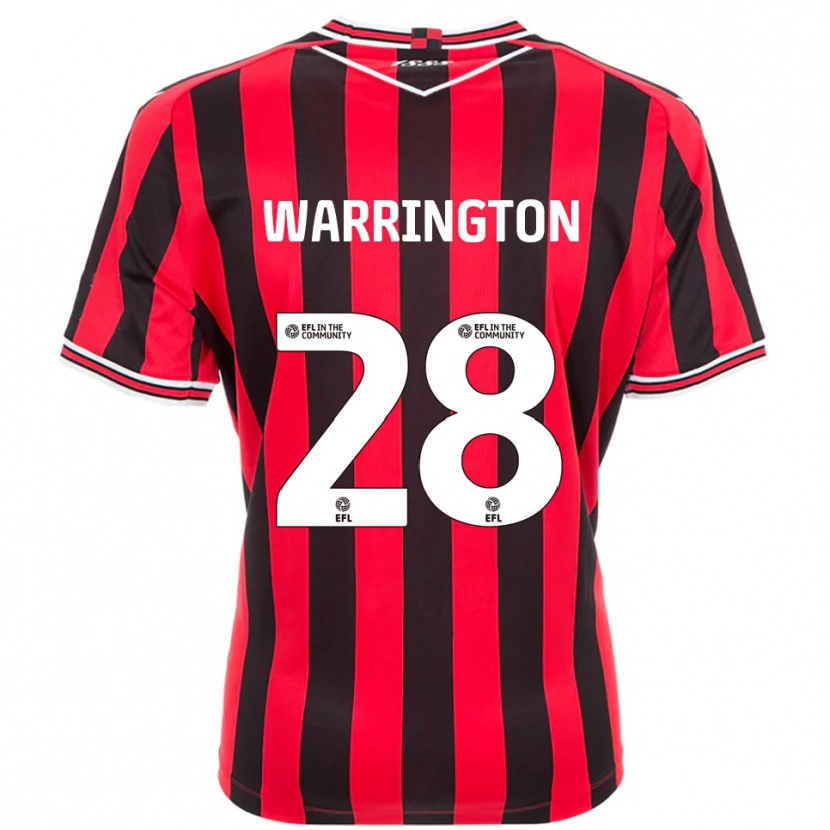 Danxen Dámské Lewis Warrington #28 Červená Černá Domů Hráčské Dresy 2025/26 Dres