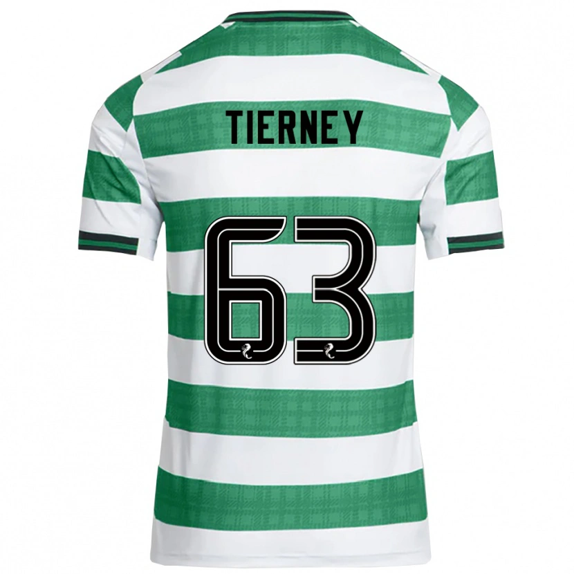 Danxen Dámské Kieran Tierney #63 Zelená Bílá Domů Hráčské Dresy 2025/26 Dres