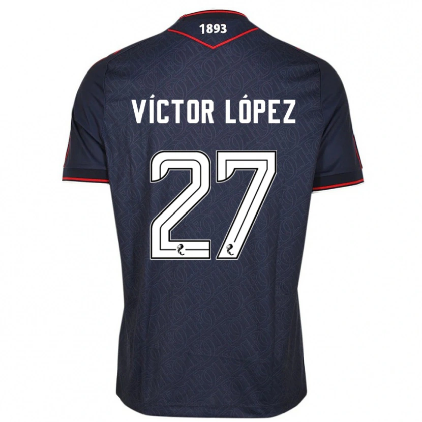 Danxen Dámské Víctor López #27 Námořnická Bílá Domů Hráčské Dresy 2025/26 Dres