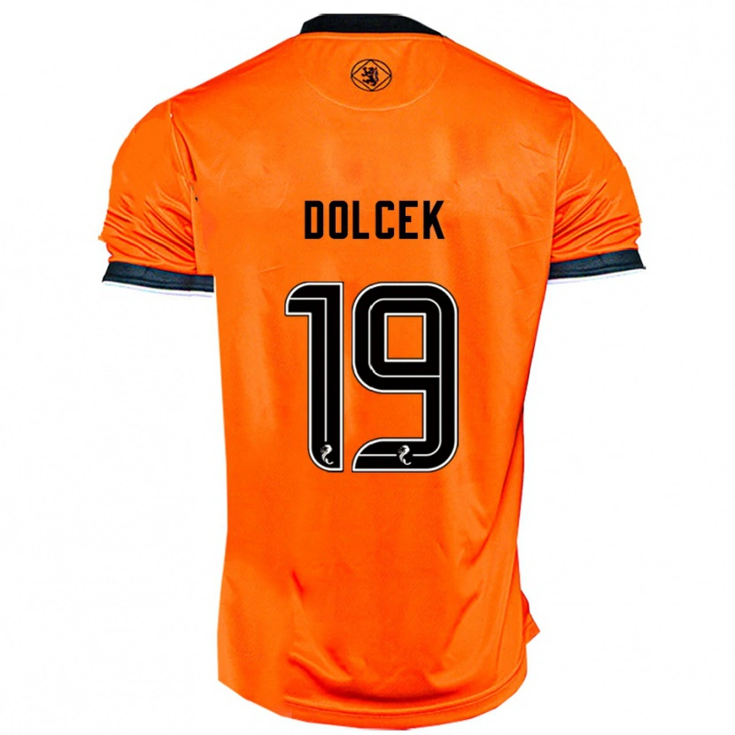 Danxen Dámské Ivan Dolcek #19 Oranžová Černá Domů Hráčské Dresy 2025/26 Dres