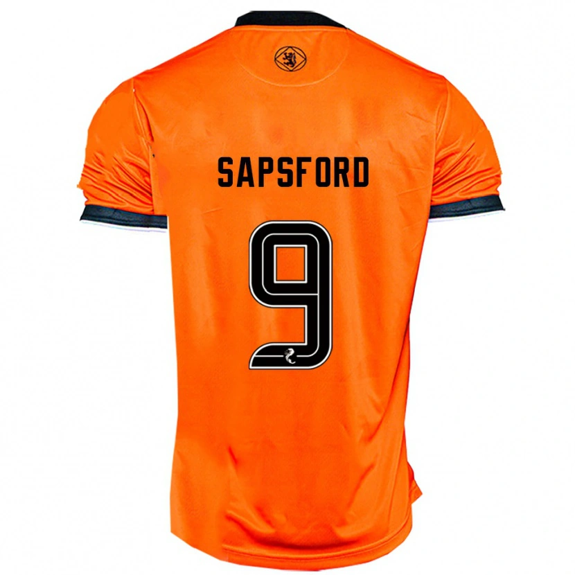 Danxen Dámské Zachary Sapsford #9 Oranžová Černá Domů Hráčské Dresy 2025/26 Dres