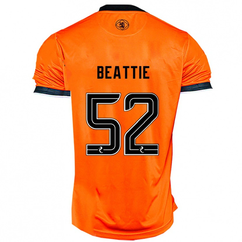 Danxen Dámské Calvin Beattie #52 Oranžová Černá Domů Hráčské Dresy 2025/26 Dres