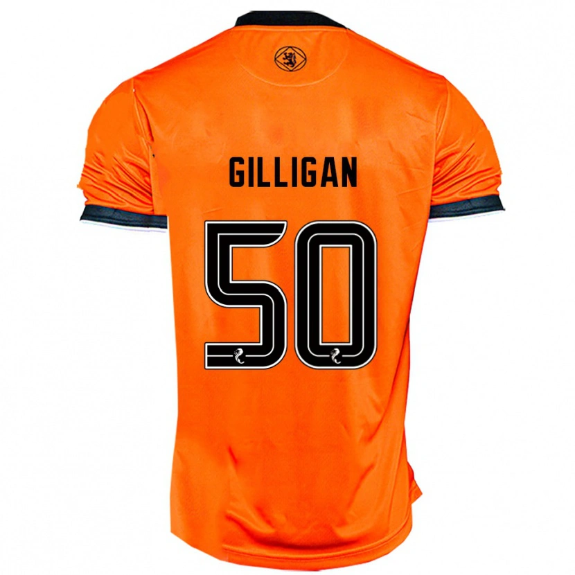 Danxen Dámské Keir Gilligan #50 Oranžová Černá Domů Hráčské Dresy 2025/26 Dres