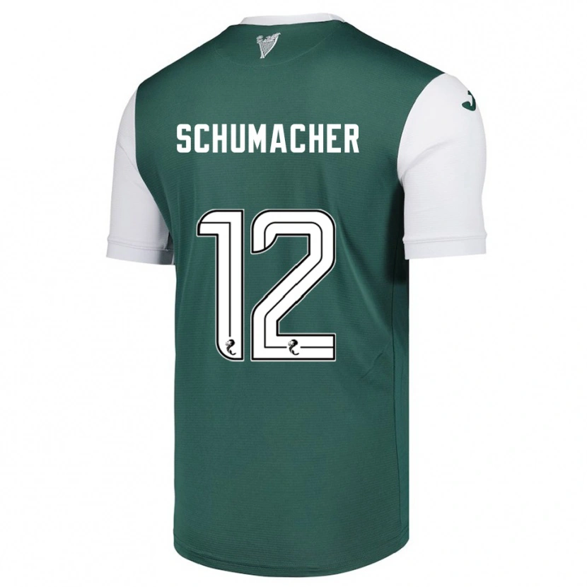 Danxen Dámské Noa Schumacher #12 Zelená Bílá Domů Hráčské Dresy 2025/26 Dres