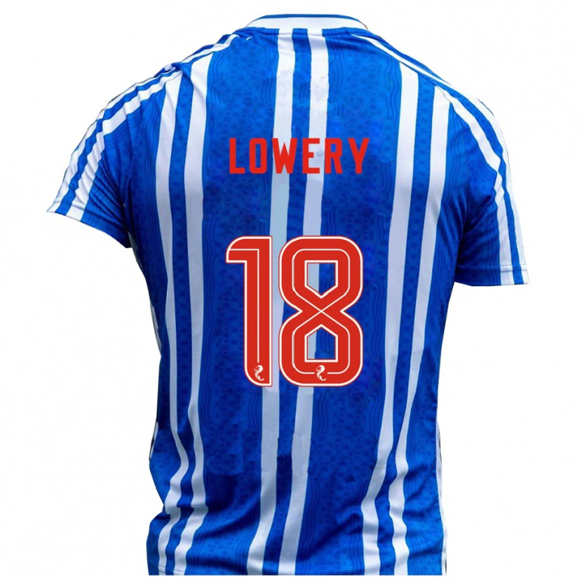 Danxen Dámské Tom Lowery #18 Modrá Bílá Domů Hráčské Dresy 2025/26 Dres