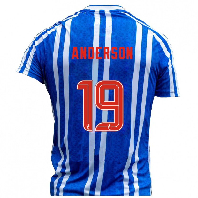 Danxen Dámské Bruce Anderson #19 Modrá Bílá Domů Hráčské Dresy 2025/26 Dres
