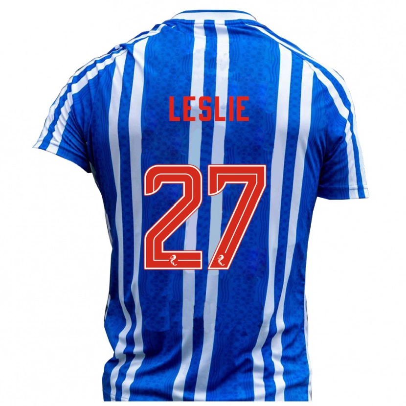 Danxen Dámské Kian Leslie #27 Modrá Bílá Domů Hráčské Dresy 2025/26 Dres
