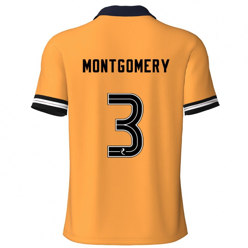 Danxen Dámské Adam Montgomery #3 Žlutá Černá Domů Hráčské Dresy 2025/26 Dres
