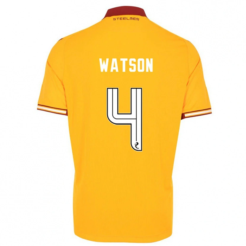 Danxen Dámské Chelsie Watson #4 Žlutá Vínová Domů Hráčské Dresy 2025/26 Dres