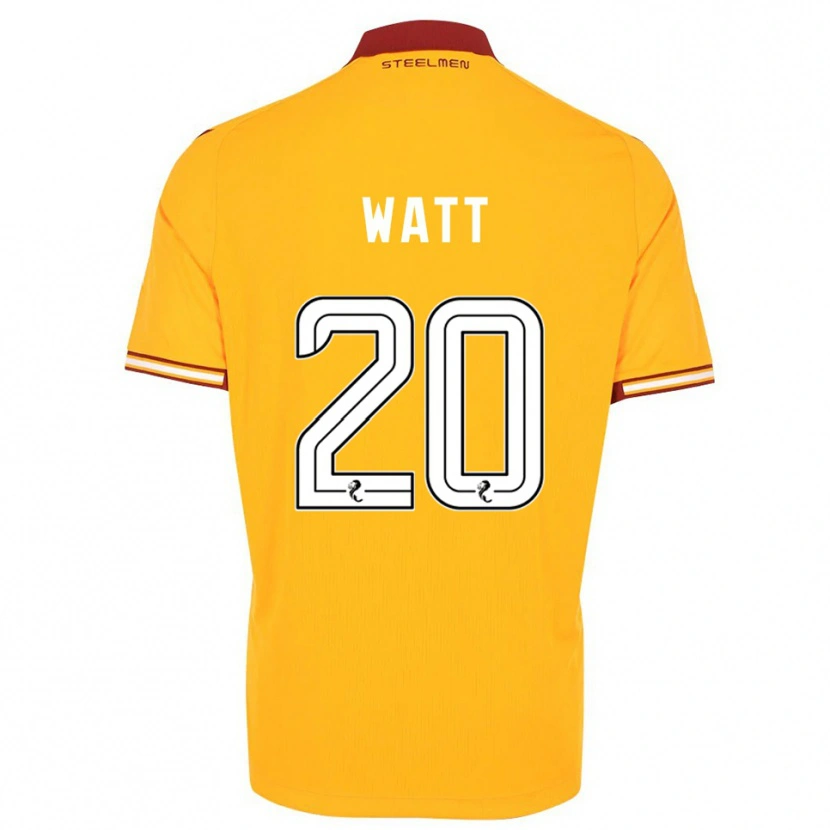 Danxen Dámské Elliot Watt #20 Žlutá Vínová Domů Hráčské Dresy 2025/26 Dres