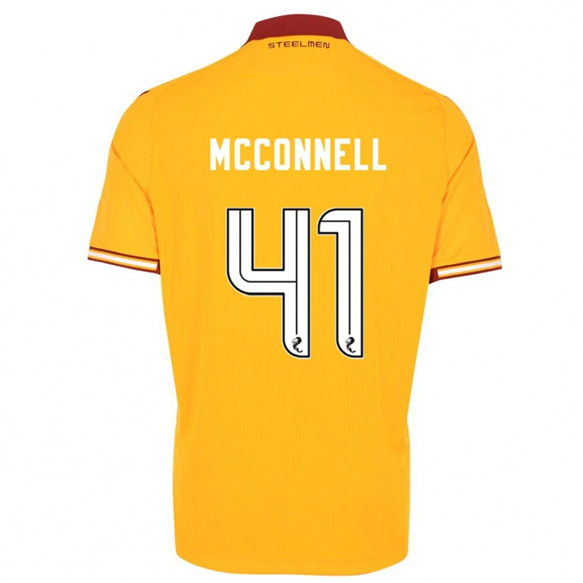 Danxen Dámské Jack Mcconnell #41 Žlutá Vínová Domů Hráčské Dresy 2025/26 Dres