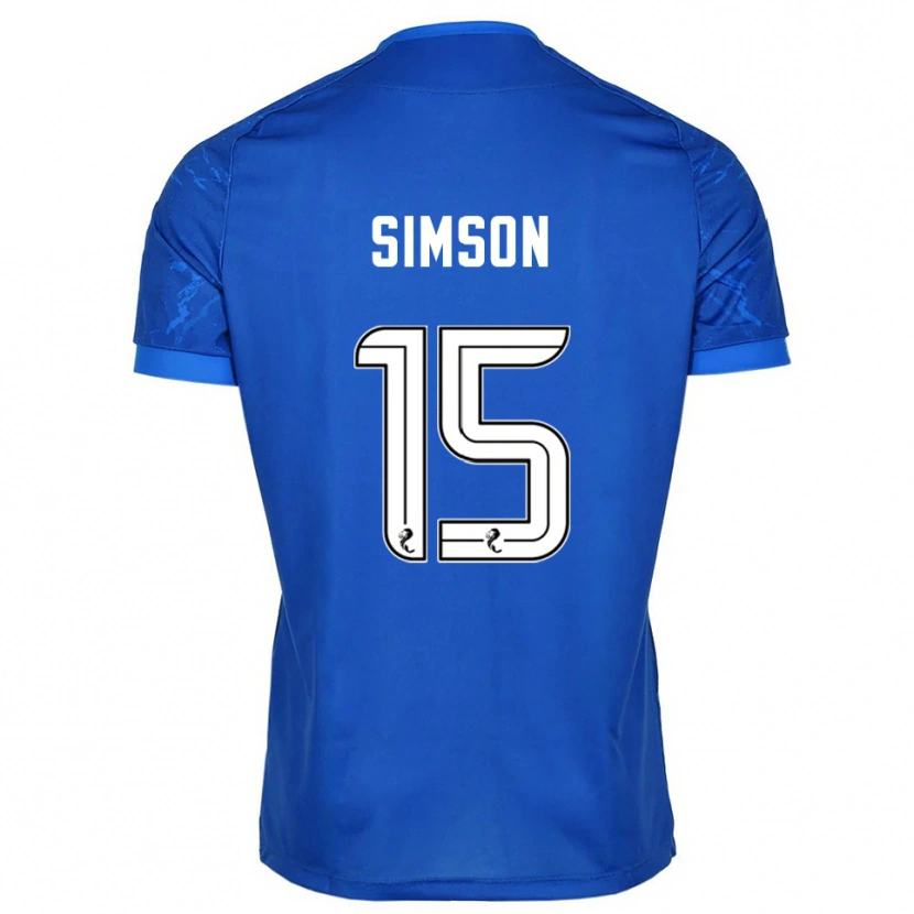 Danxen Dámské Steffi Simson #15 Modrá Bílá Domů Hráčské Dresy 2025/26 Dres