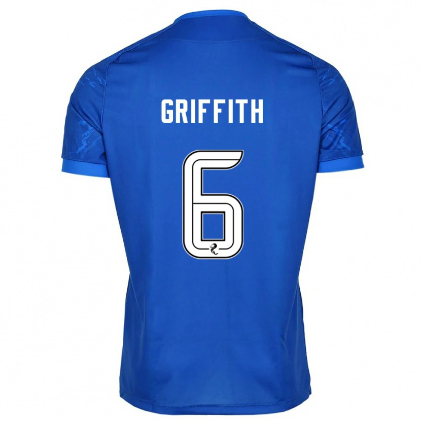 Danxen Dámské Víctor Griffith #6 Modrá Bílá Domů Hráčské Dresy 2025/26 Dres