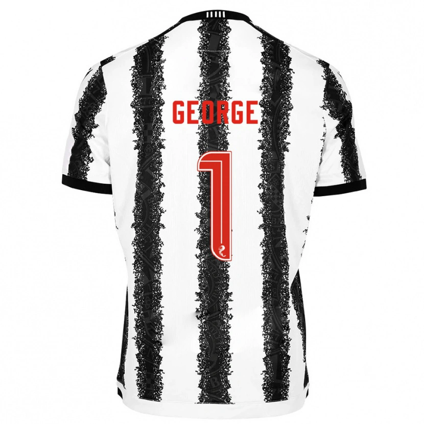 Danxen Dámské Shamal George #1 Bílá Černá Domů Hráčské Dresy 2025/26 Dres