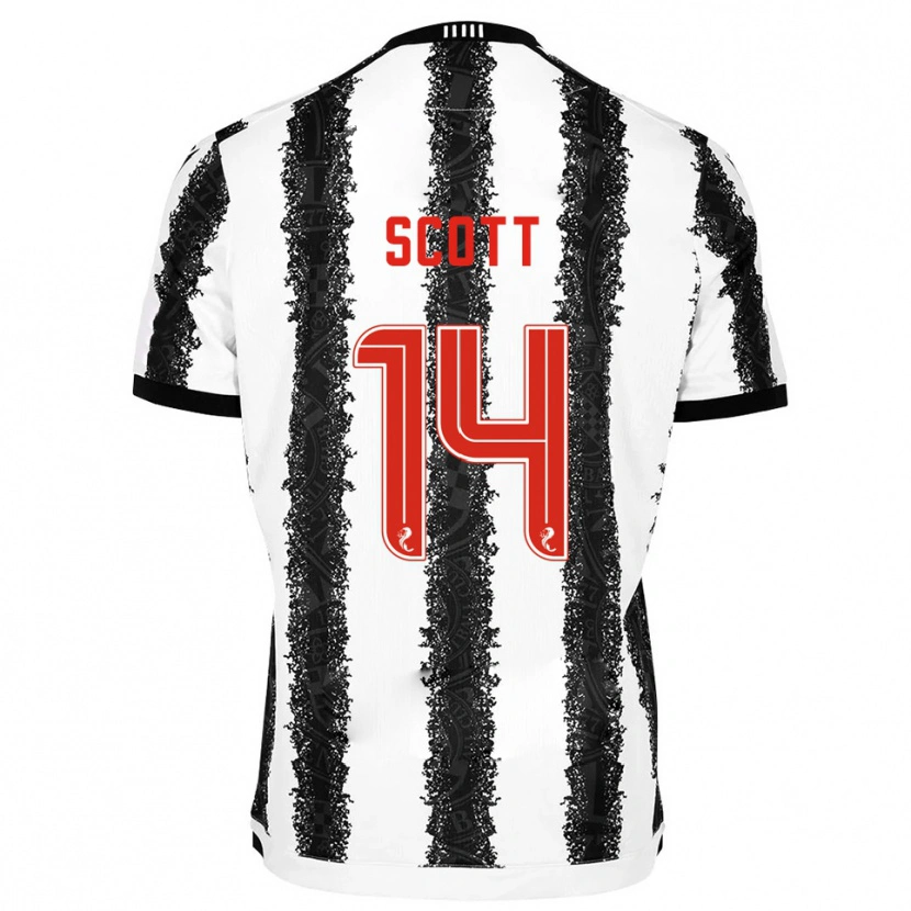 Danxen Dámské James Scott #14 Bílá Černá Domů Hráčské Dresy 2025/26 Dres