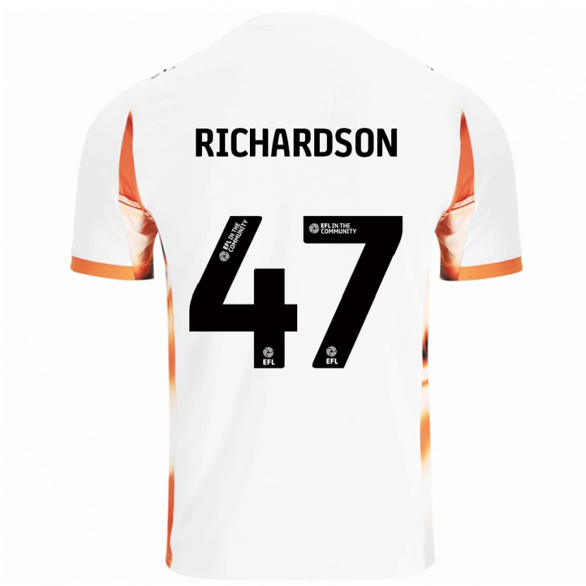 Danxen Dámské Jack Richardson #47 Bílá Oranžová Černá Daleko Hráčské Dresy 2025/26 Dres