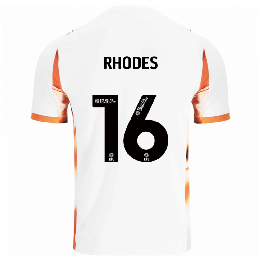 Danxen Dámské Jordan Rhodes #16 Bílá Oranžová Černá Daleko Hráčské Dresy 2025/26 Dres