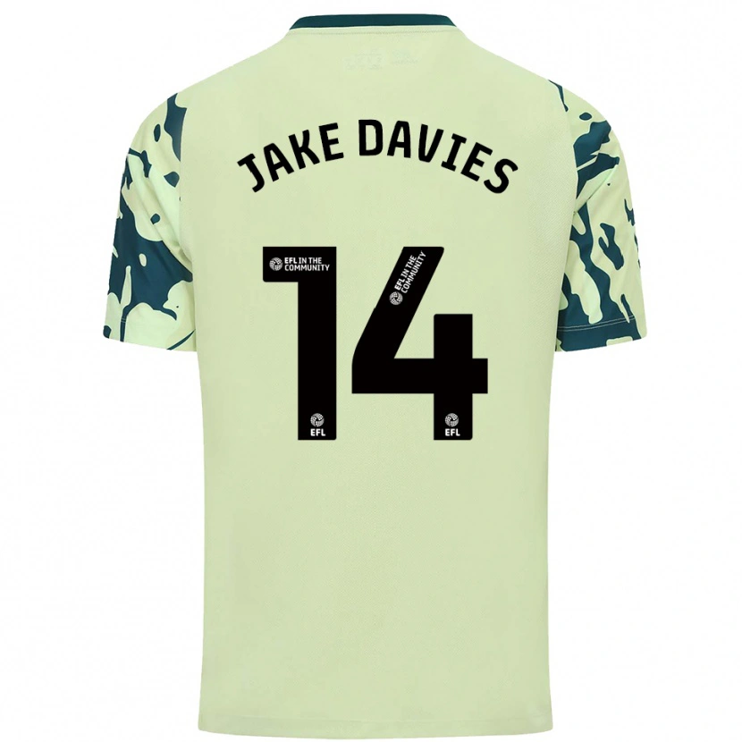 Danxen Dámské Jake Davies #14 Tmavě Zelená Daleko Hráčské Dresy 2025/26 Dres