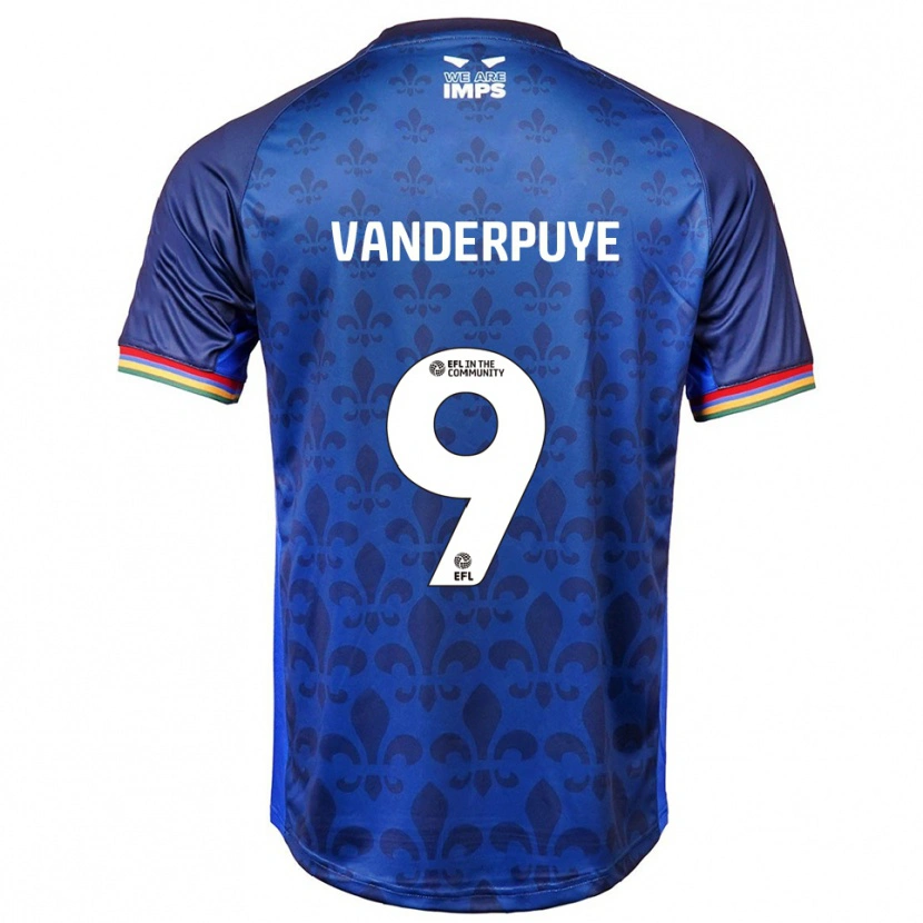 Danxen Dámské Daniel Vanderpuye #9 Modrá Námořnická Daleko Hráčské Dresy 2025/26 Dres