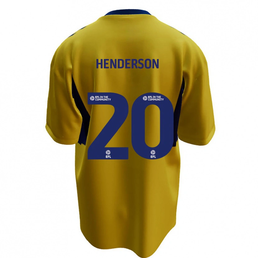 Danxen Dámské Ewan Henderson #20 Žlutá Modrá Daleko Hráčské Dresy 2025/26 Dres