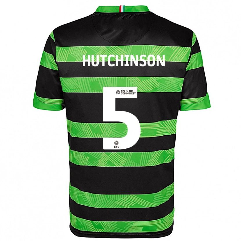 Danxen Dámské Sam Hutchinson #5 Černá Zelená Daleko Hráčské Dresy 2025/26 Dres