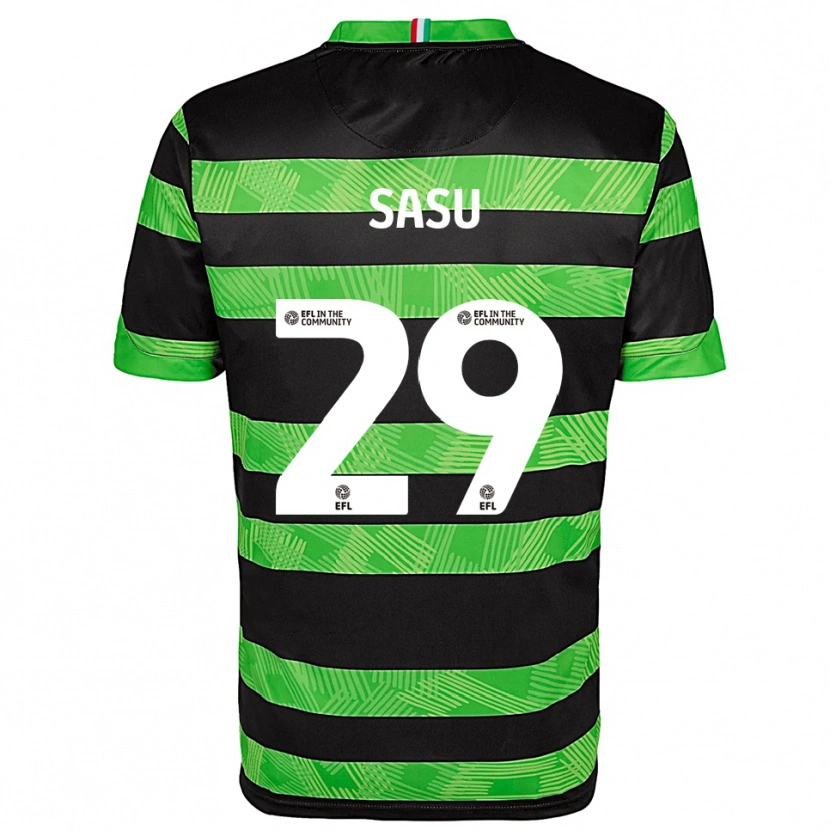 Danxen Dámské Aron Sasu #29 Černá Zelená Daleko Hráčské Dresy 2025/26 Dres