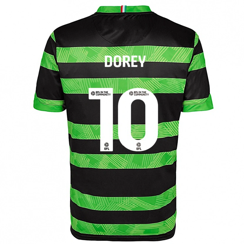 Danxen Dámské Ellie Dorey #10 Černá Zelená Daleko Hráčské Dresy 2025/26 Dres