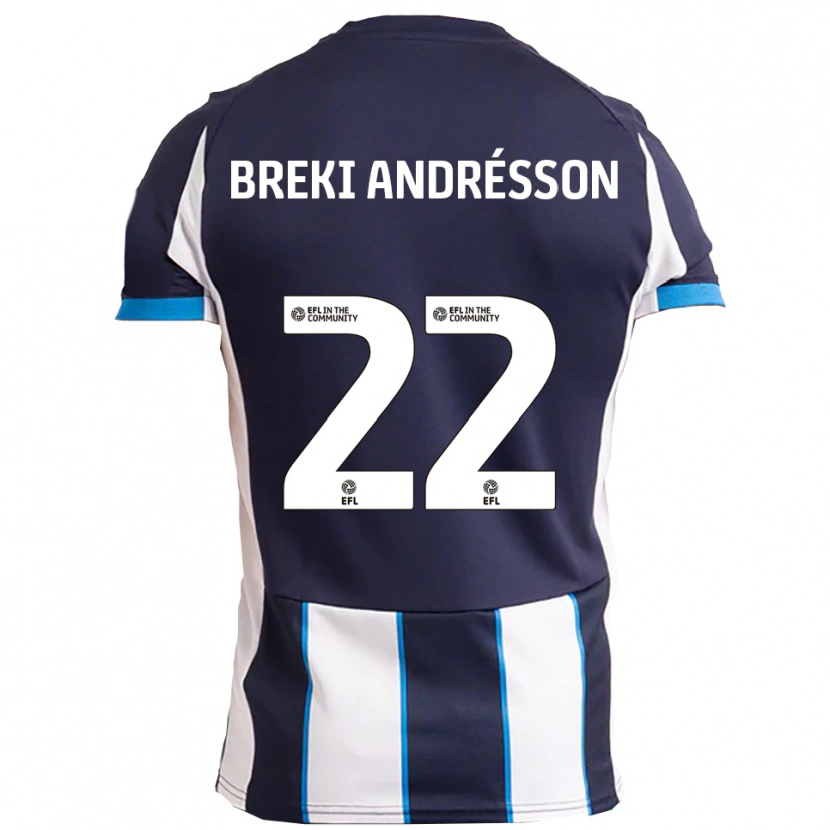 Danxen Dámské Benoný Breki Andrésson #22 Bílá Námořnická Daleko Hráčské Dresy 2025/26 Dres
