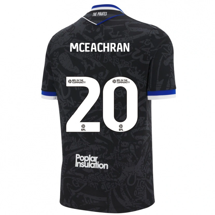 Danxen Dámské Josh Mceachran #20 Černá Bílá Daleko Hráčské Dresy 2025/26 Dres