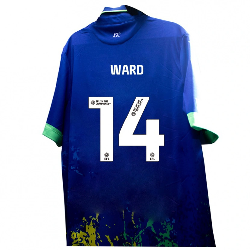 Danxen Dámské Benn Ward #14 Modrá Žlutá Daleko Hráčské Dresy 2025/26 Dres