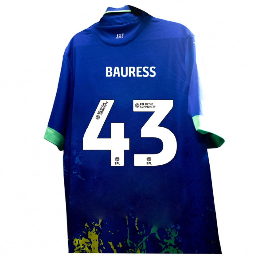 Danxen Dámské Joe Bauress #43 Modrá Žlutá Daleko Hráčské Dresy 2025/26 Dres