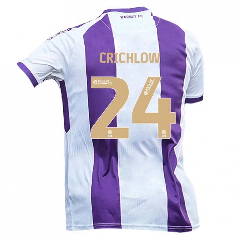 Danxen Dámské Romoney Crichlow #24 Bílá Fialová Daleko Hráčské Dresy 2025/26 Dres