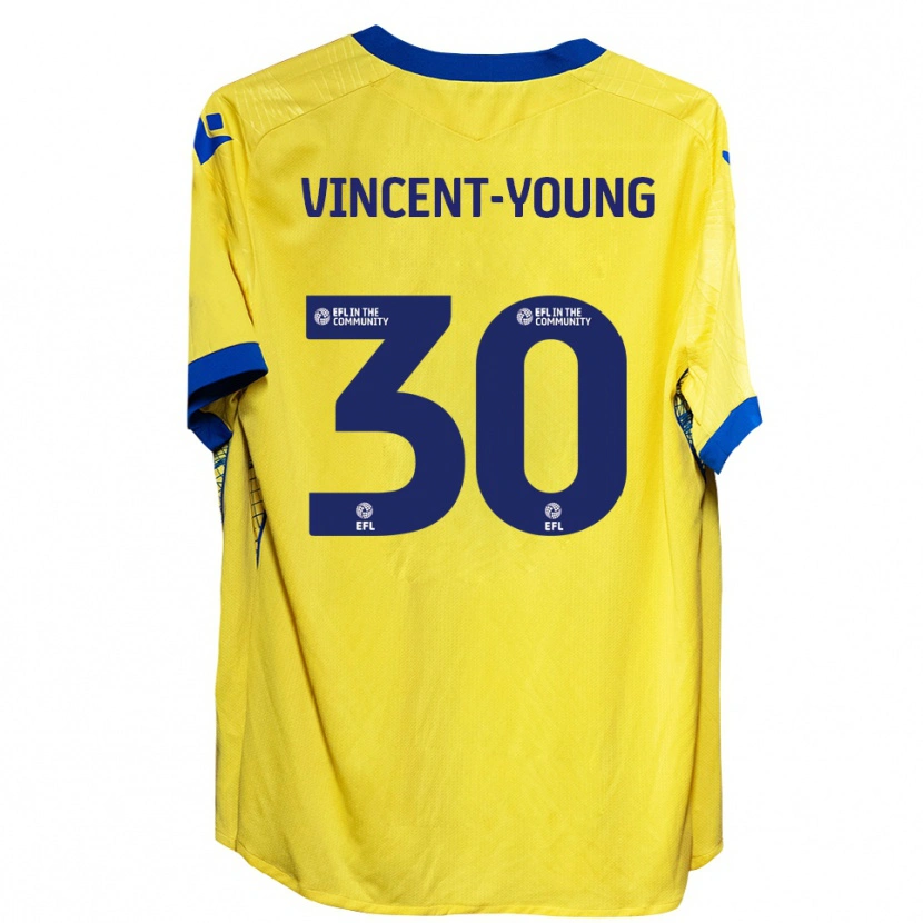 Danxen Dámské Kane Vincent-Young #30 Žlutá Modrá Daleko Hráčské Dresy 2025/26 Dres