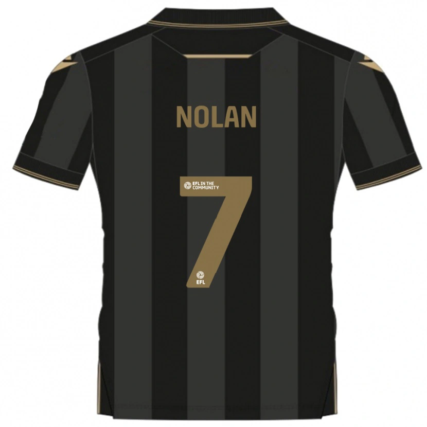 Danxen Dámské Jack Nolan #7 Černá Zlatá Daleko Hráčské Dresy 2025/26 Dres