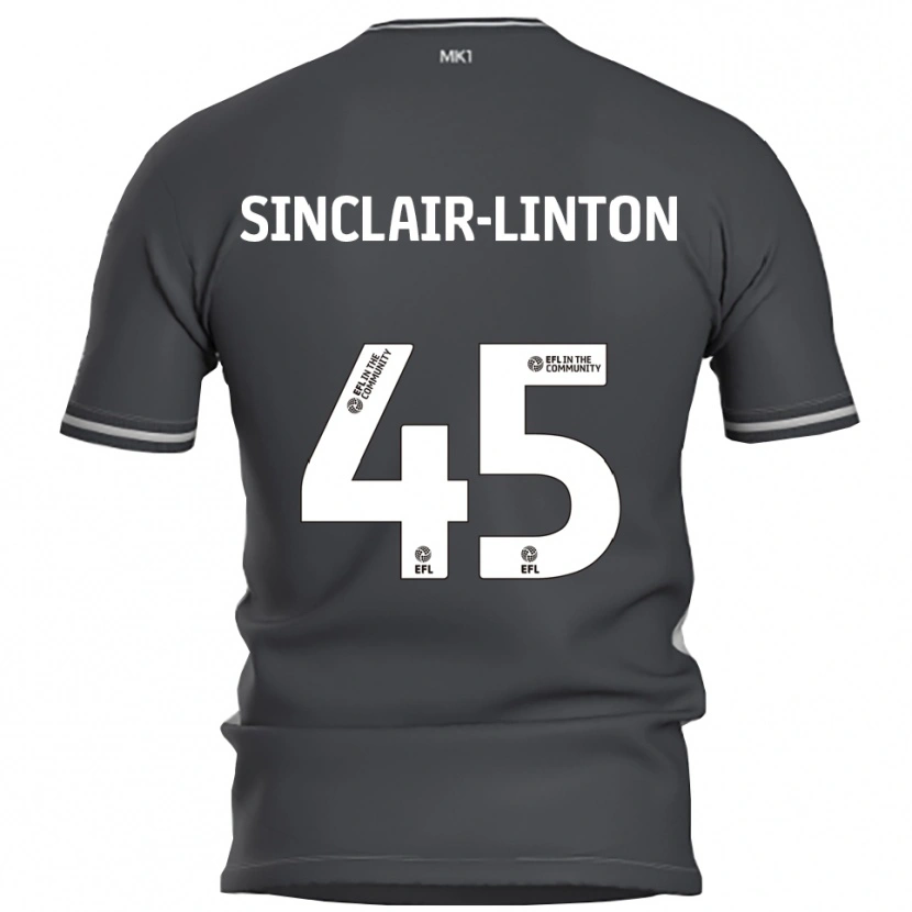 Danxen Dámské Kobe Sinclair-Linton #45 Šedá Stříbrná Daleko Hráčské Dresy 2025/26 Dres