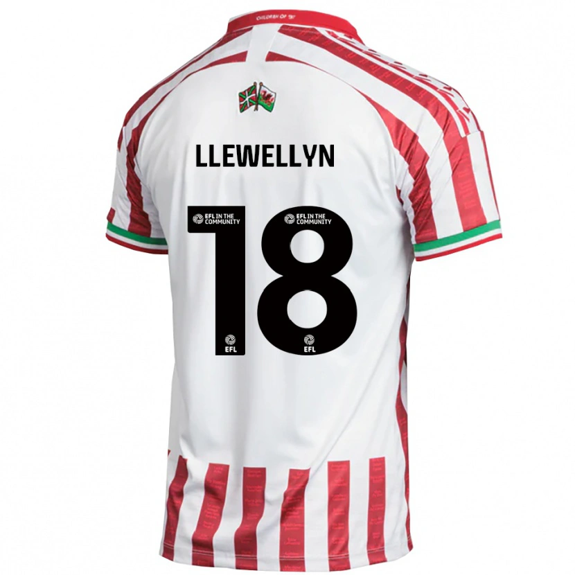 Danxen Dámské Cameron Llewellyn #18 Červená Bílá Daleko Hráčské Dresy 2025/26 Dres